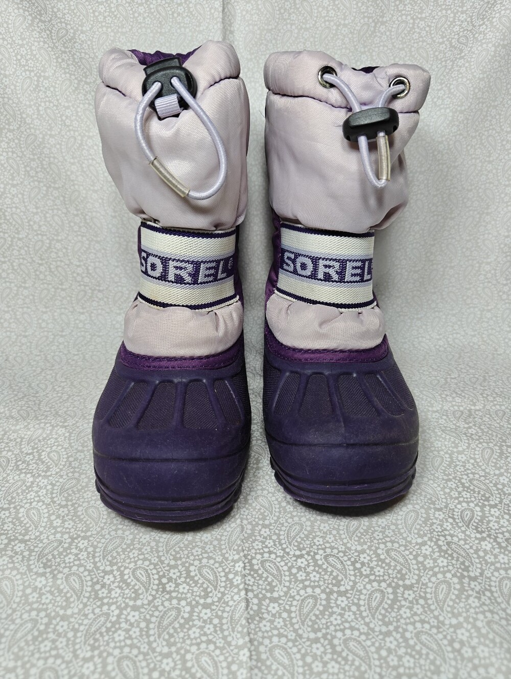 Sorel Youth Cub Insulated Purple Lavender Winter Snow Boots Toddler Girl's 12 - Picture 2 of 11